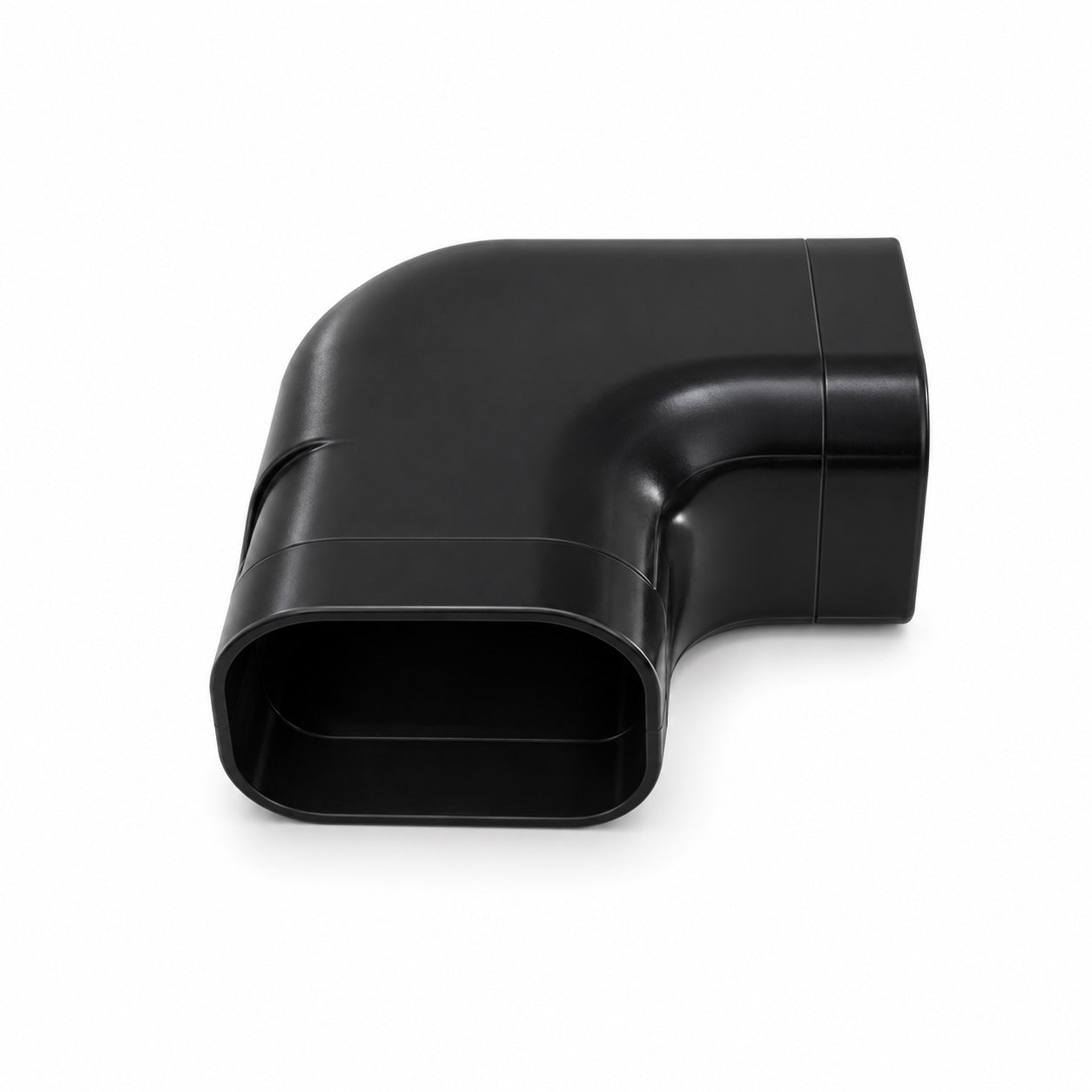Black 100mm x 65mm flat 90 degree AC trunking bend trade carton