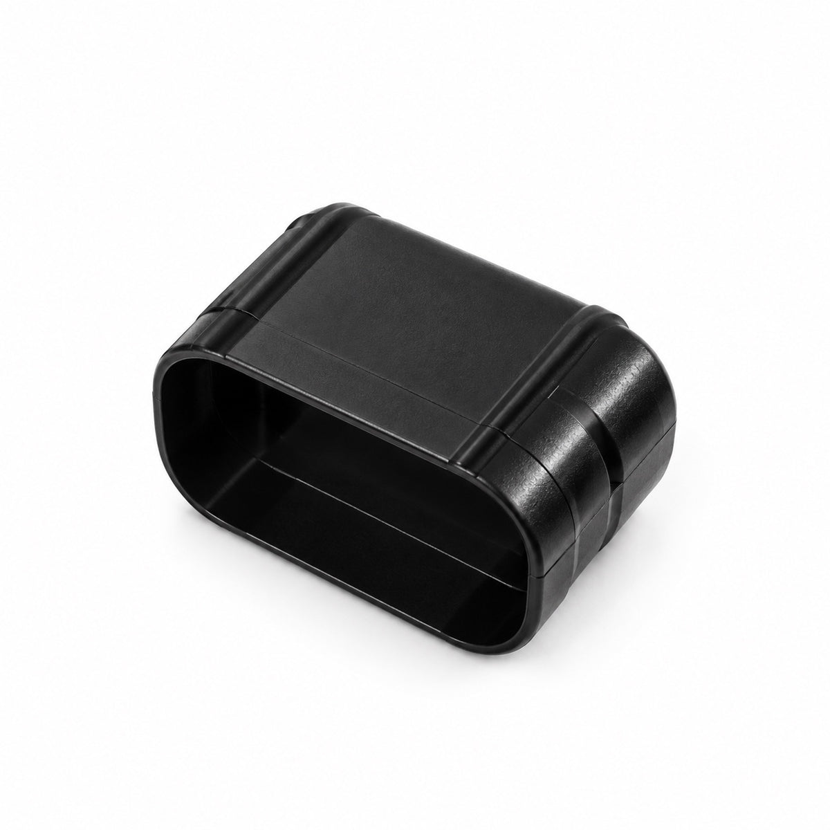 Black 100mm x 65mm straight AC trunking connector trade carton