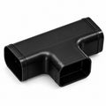 Black 100mm x 65mm AC trunking tee connector trade carton