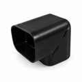 Black 100mm x 65mm 90 degree upright AC trunking bend