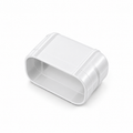 White 100mm x 65mm straight AC trunking connector trade carton