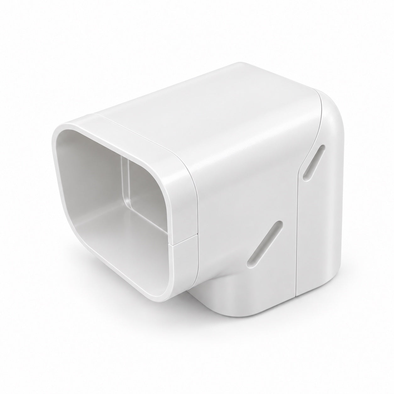 White 100mm x 65mm AC trunking wall cover