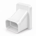 White 100mm x 65mm AC trunking wall hole cover trade carton