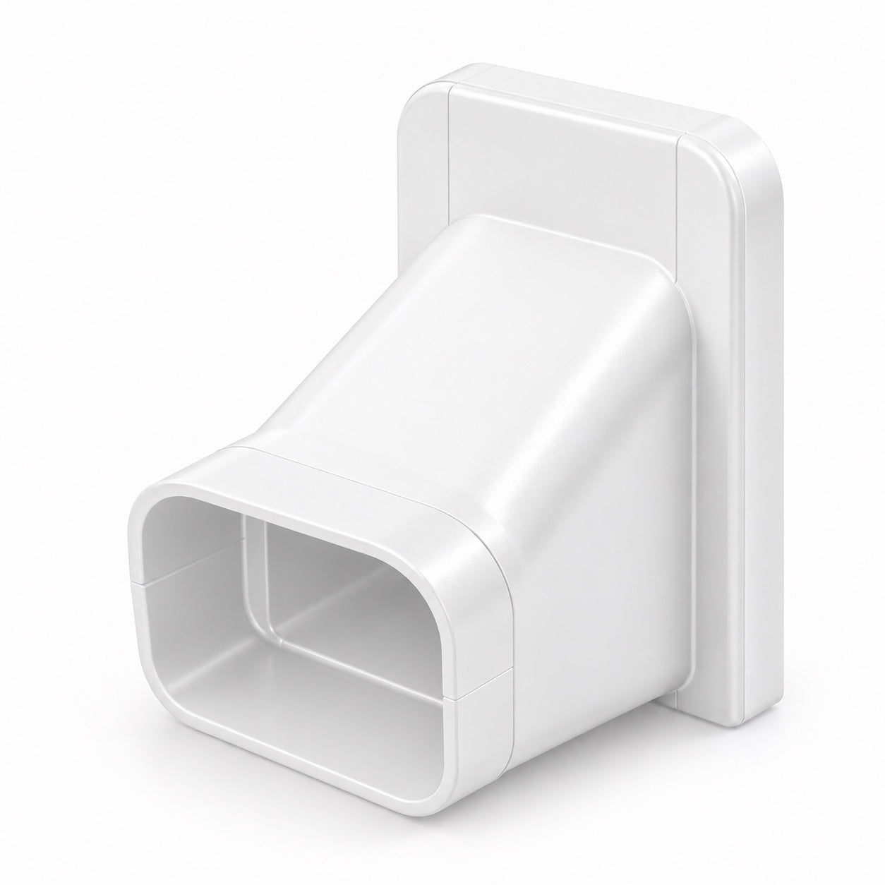 White 75mm x 65mm AC trunking wall hole cover trade carton